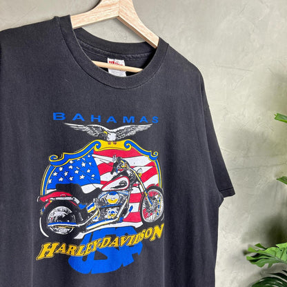 Harley Davidson Bahamas Single Stitch Large 1990s Shirt