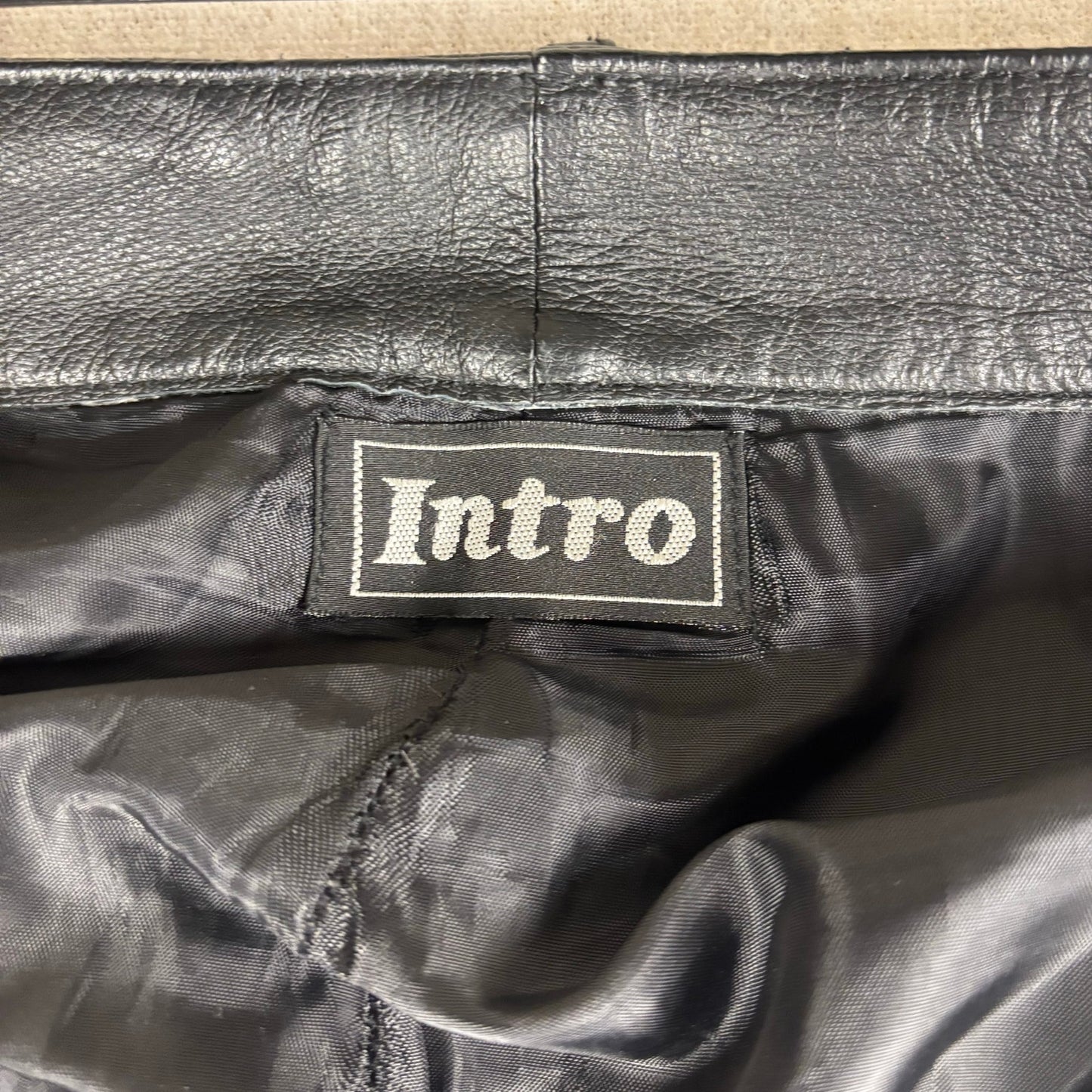 Vintage Leather Pants Intro Sz 30 Lined Biker Black