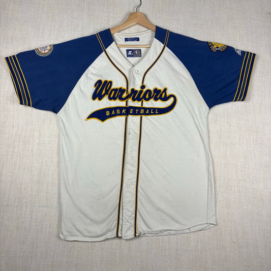 Vintage Golden State Warriors Starter Button Down Large Jersey