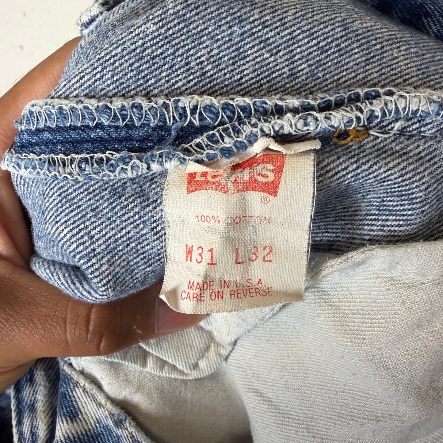 Vintage Levis 501 XX 80s Acid Wash Button Fly 29x30.5 USA Made Jeans