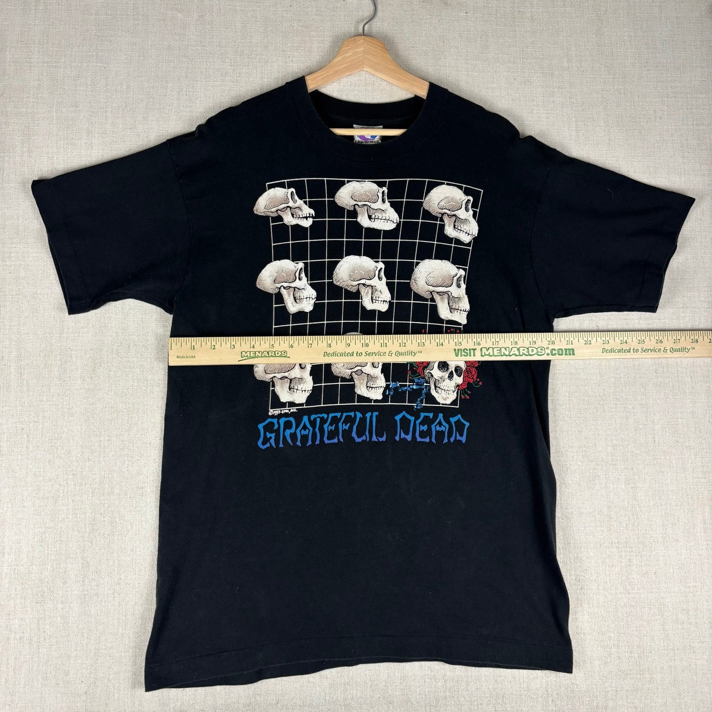 Vintage Grateful Dead Liquid Blue 1993 Evolution Long Strange Trip Shirt Large