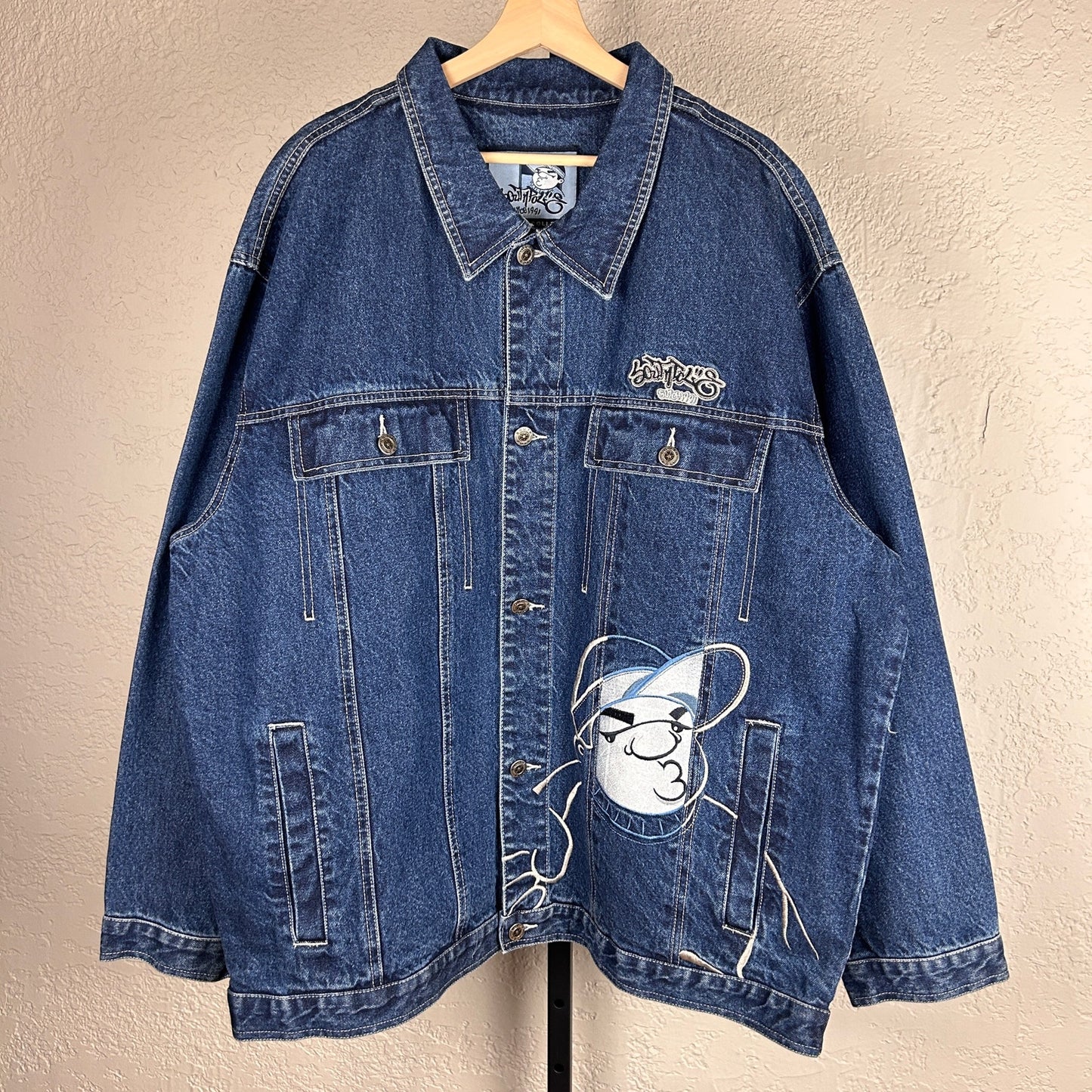Southpole CRAZY Y2K XXL Embroidered Denim Jacket