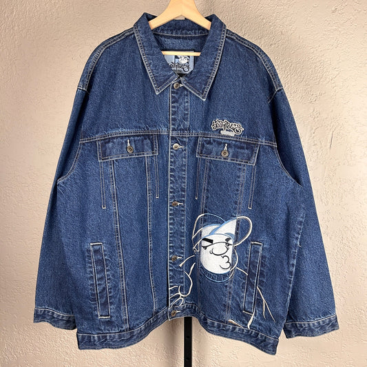 Southpole CRAZY Y2K XXL Embroidered Denim Jacket