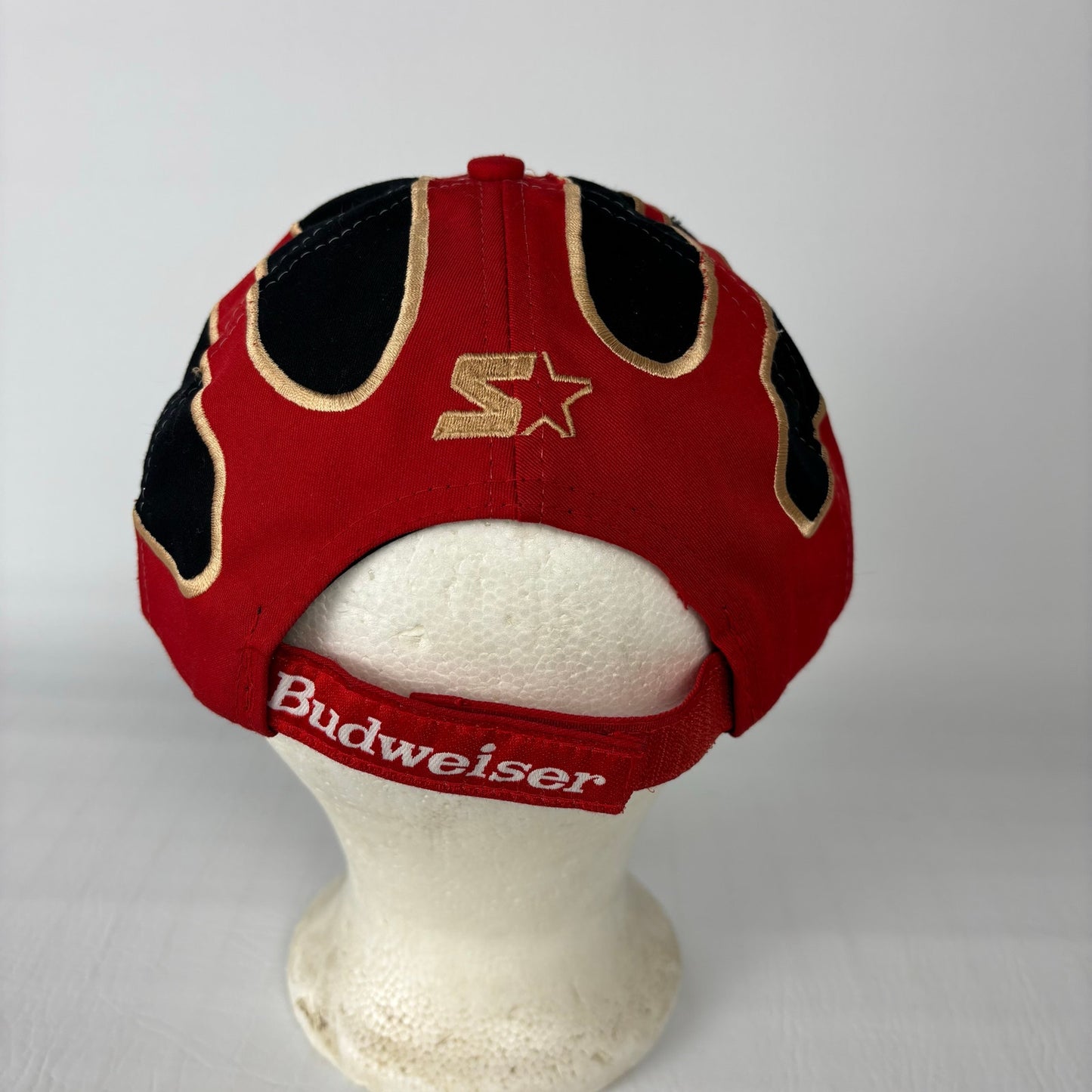 Vintage Budweiser Racing Starter Splat Strapback Hat