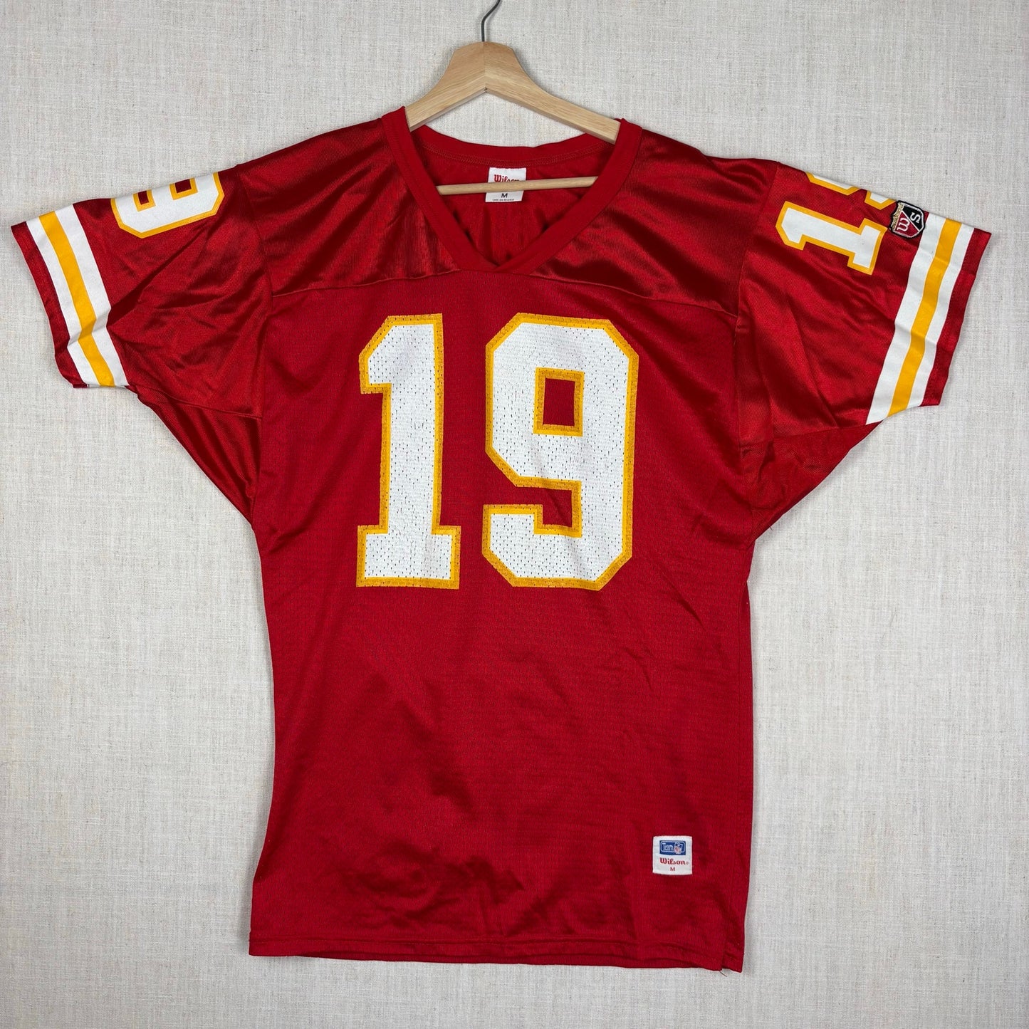 Vintage Joe Montana Kansas City Chiefs Wilson NFL #19 Medium Football Jersey