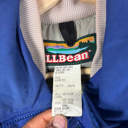 Vintage LL Bean Penobscot Parka Womens Goose Down Nylon Teal Medium Jacket