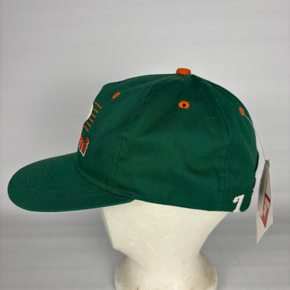Vintage Miami Hurricanes Banned Sebastian Logo #1 Apparel NWT Snapback Hat