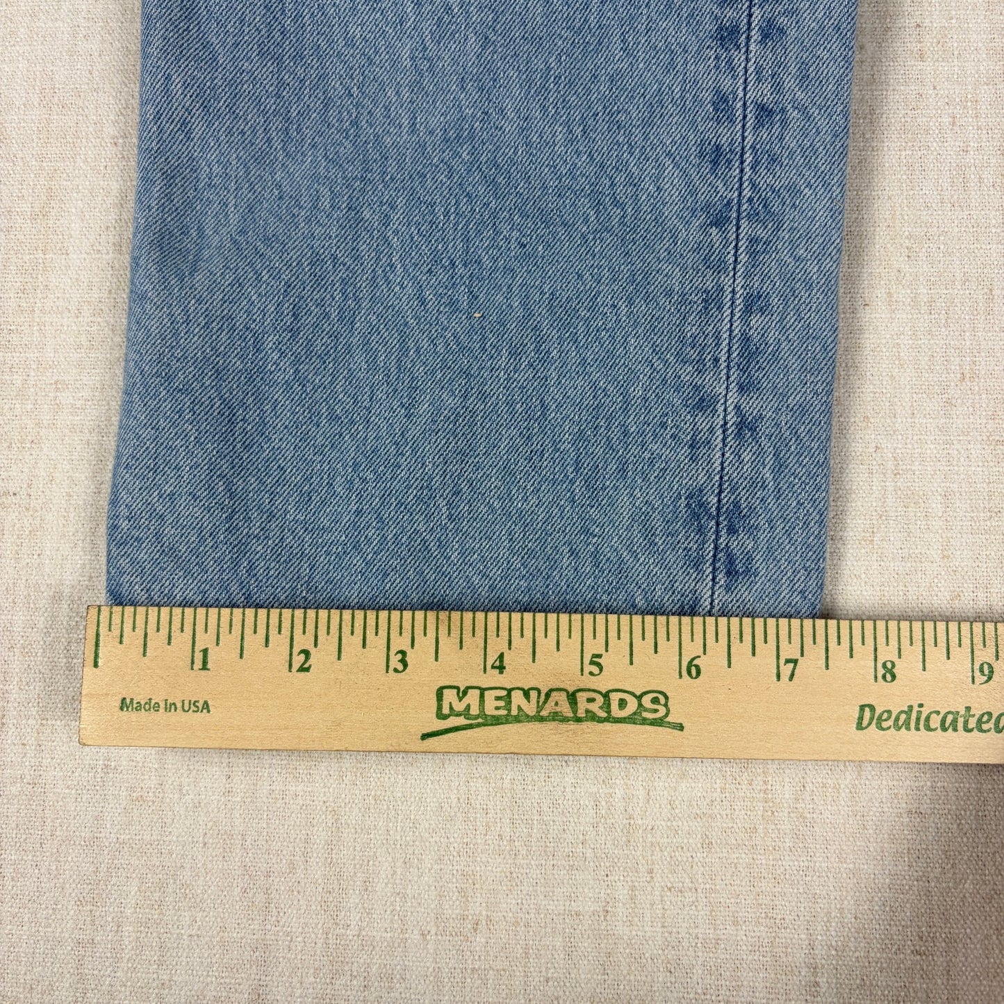 Vintage Levis Button Fly 501 Jeans 90s Light Wash 33x32 Slim Fit Jeans