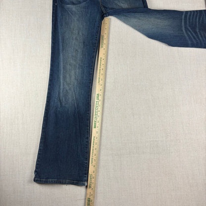 Baby Phat Y2K Flared Embroidered Big Cat Dark Wash Sz 9 Jeans