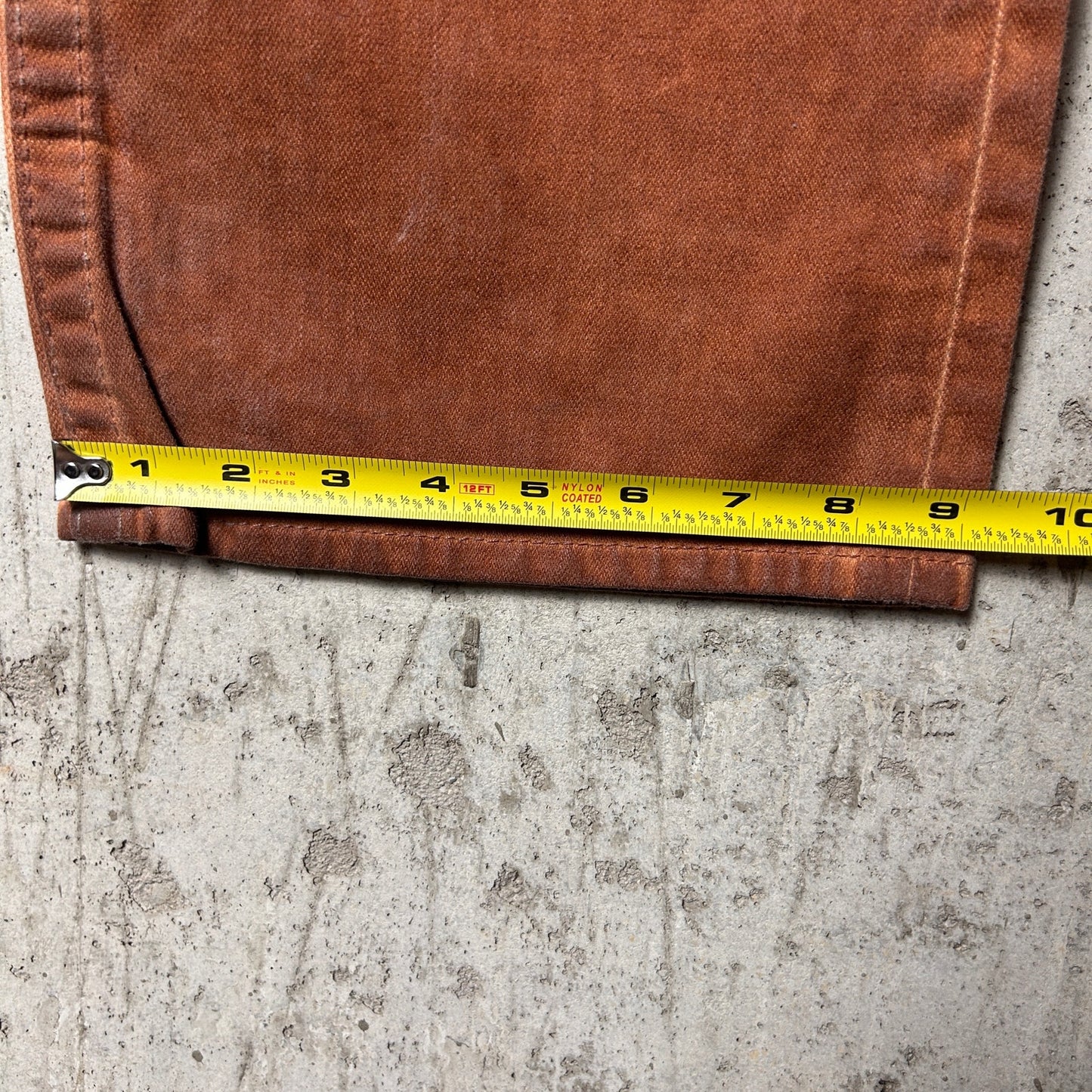 True Religion Vintage Rusty Orange Ricky Straight Fit Cotton 36" Y2K Jeans