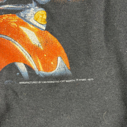 Vintage Harley Davidson 3D Emblem Sink Your Claws Tee 1993 XL