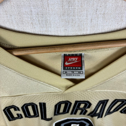 CU Boulder Colorado Buffaloes Nike Team XL Gold Mesh Football Jersey