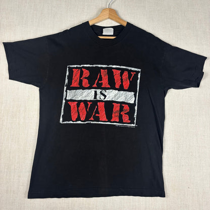 Vintage WWF Raw is War 1997 WWE War Zone Monday Night Raw Large Tee