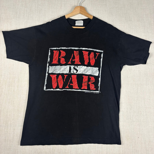 Vintage WWF Raw is War 1997 WWE War Zone Monday Night Raw Large Tee