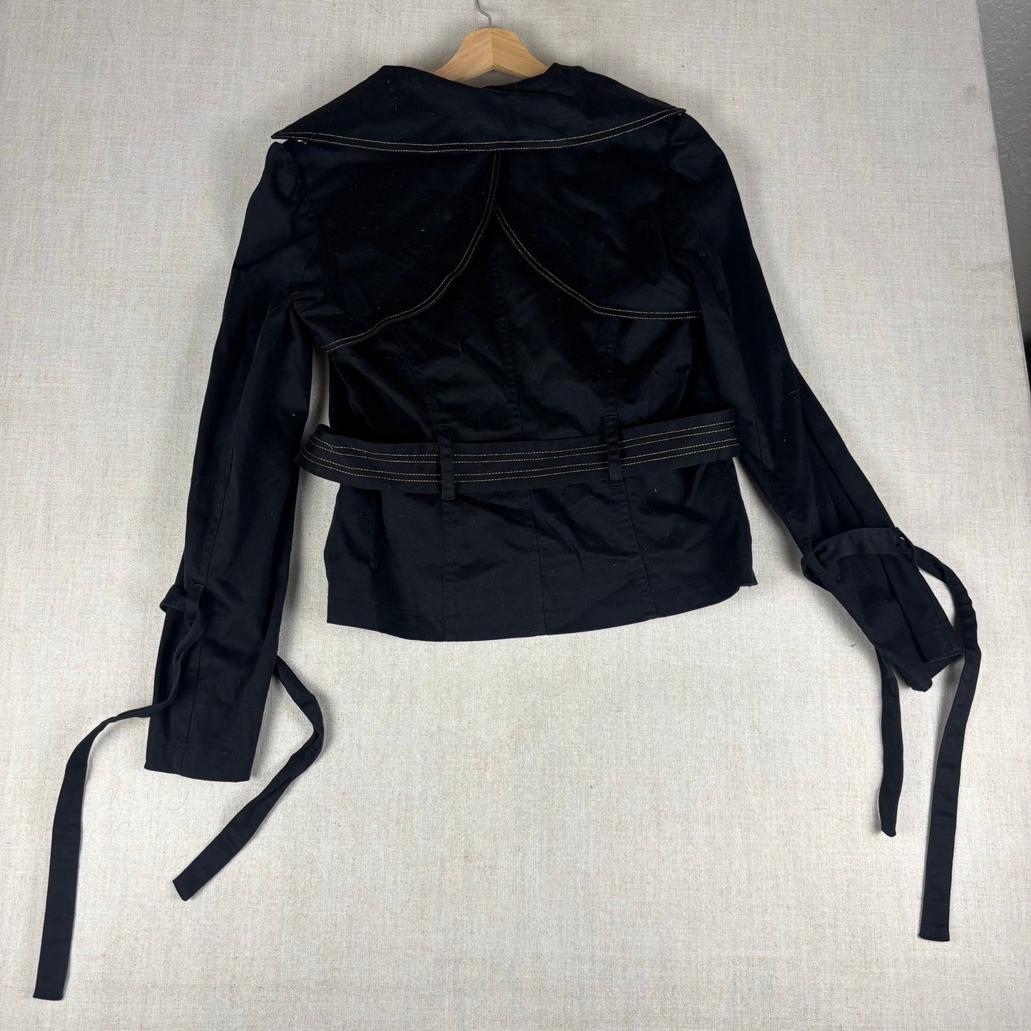 Y2K Baby Phat Office Siren Belted Blazer Large Big Cat Logo