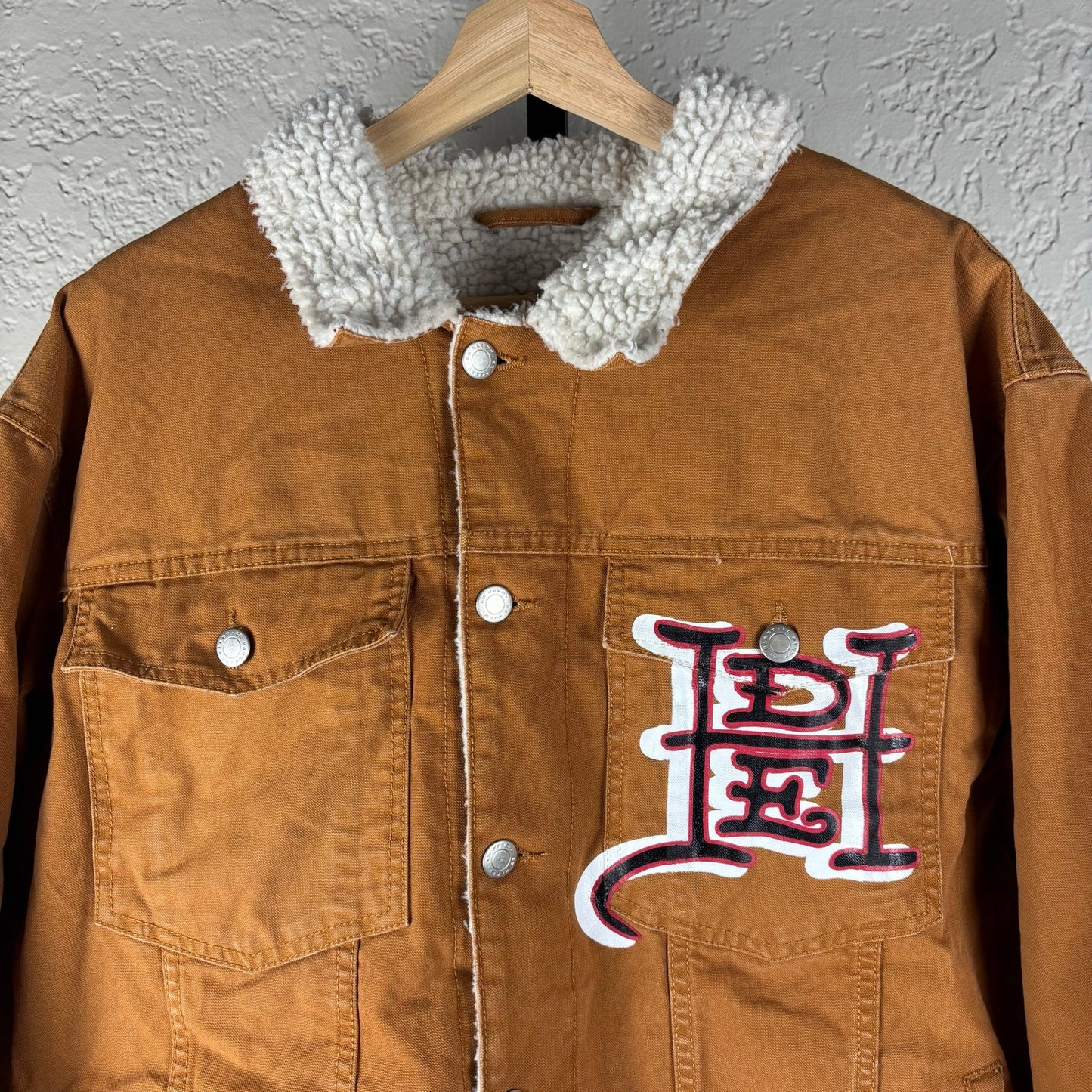 Choppers Ed Hardy Y2K Rule 13 Canvas Sherpa Lined XL Jacket