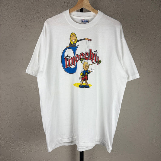 Bill Clinton Hilary Clinocchio Political Humor Parody Vintage 90s XL Tee