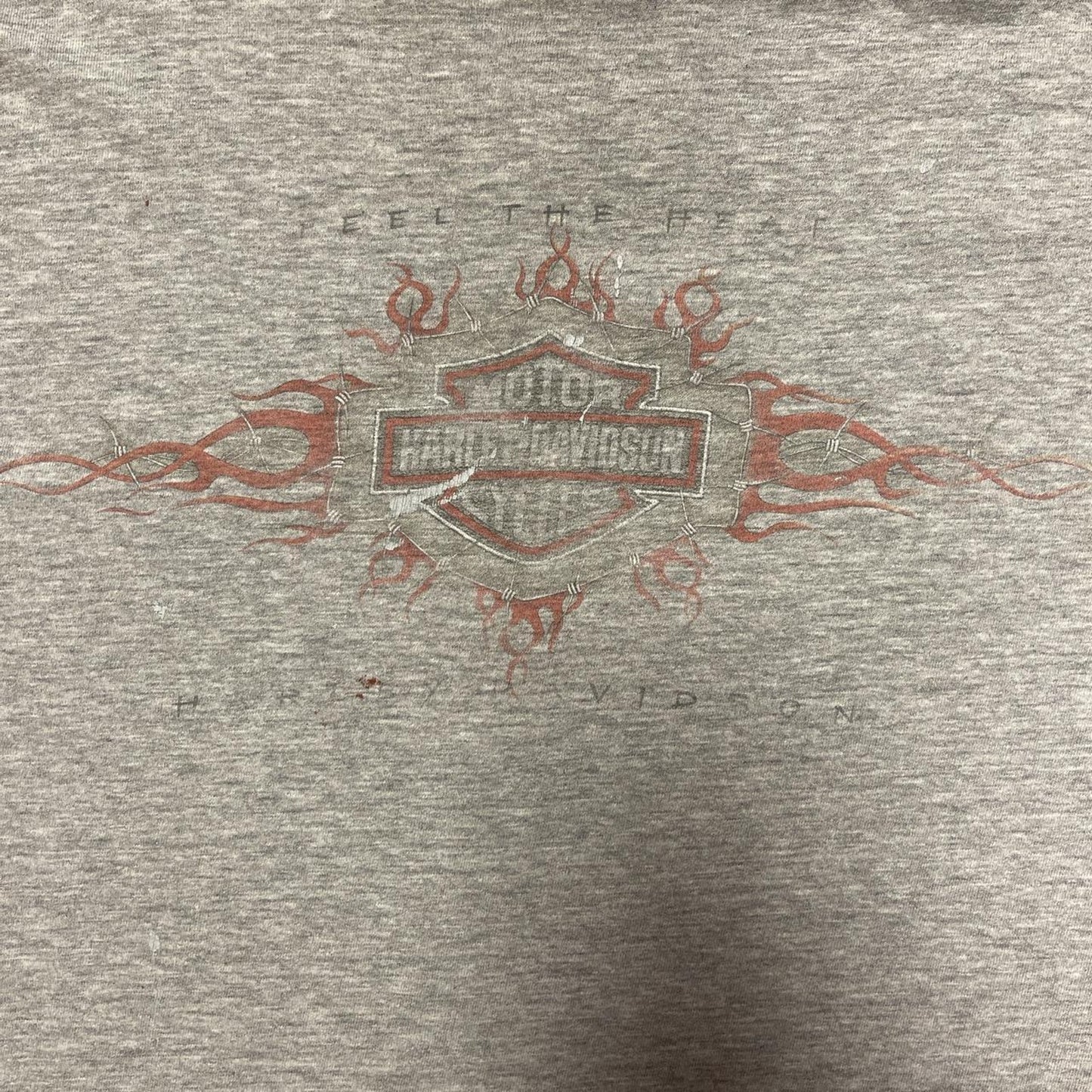 Harley Davidson Crazy 1998 Faded Feel The Heat Distressed XL Longsleeve