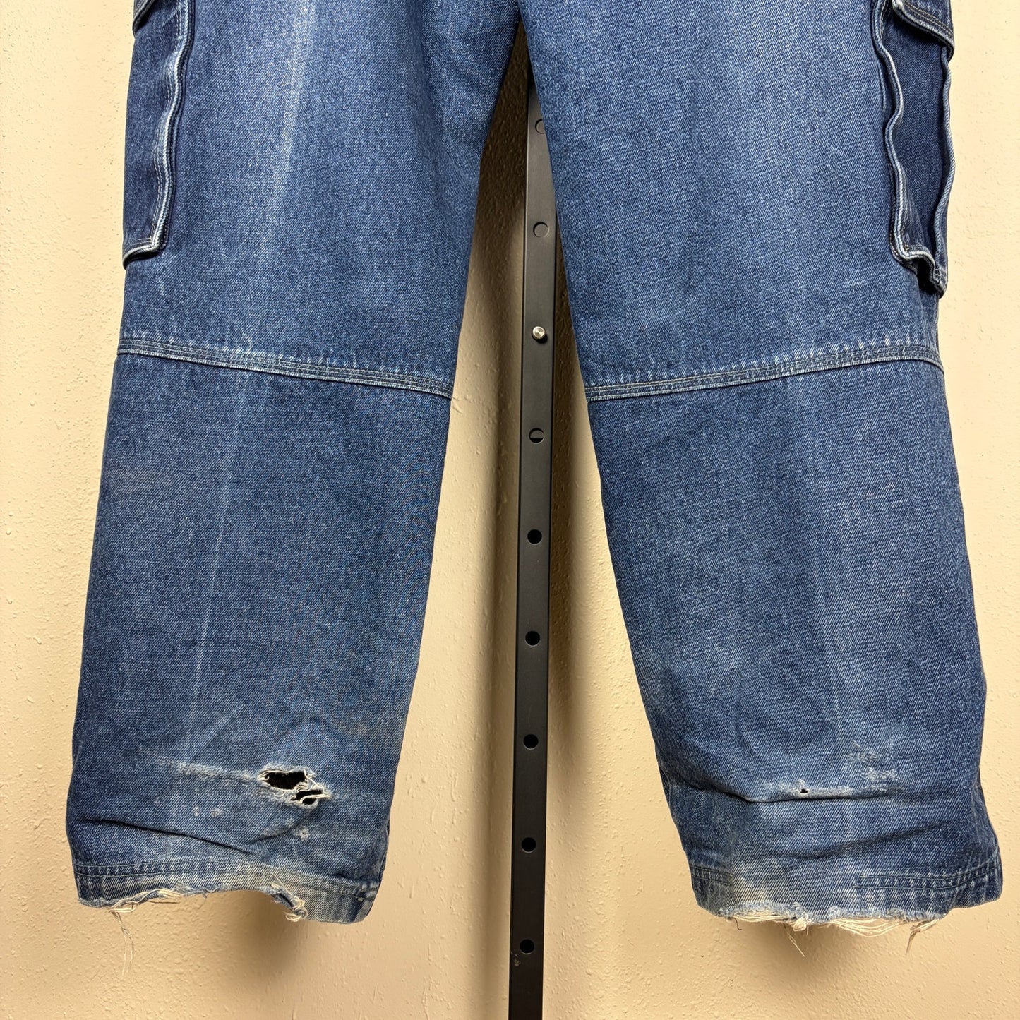 Vintage JNCO Style Loco Street Whiskered Baggy Skater Sz 38 Y2K Jeans