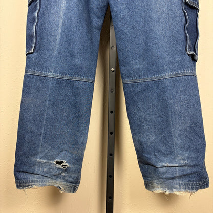 Vintage JNCO Style Loco Street Whiskered Baggy Skater Sz 38 Y2K Jeans