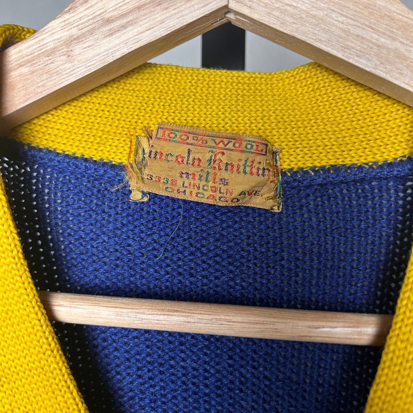 Robert A. Waller High School 1940s Chicago Small Varsity Letterman Wool Cardigan