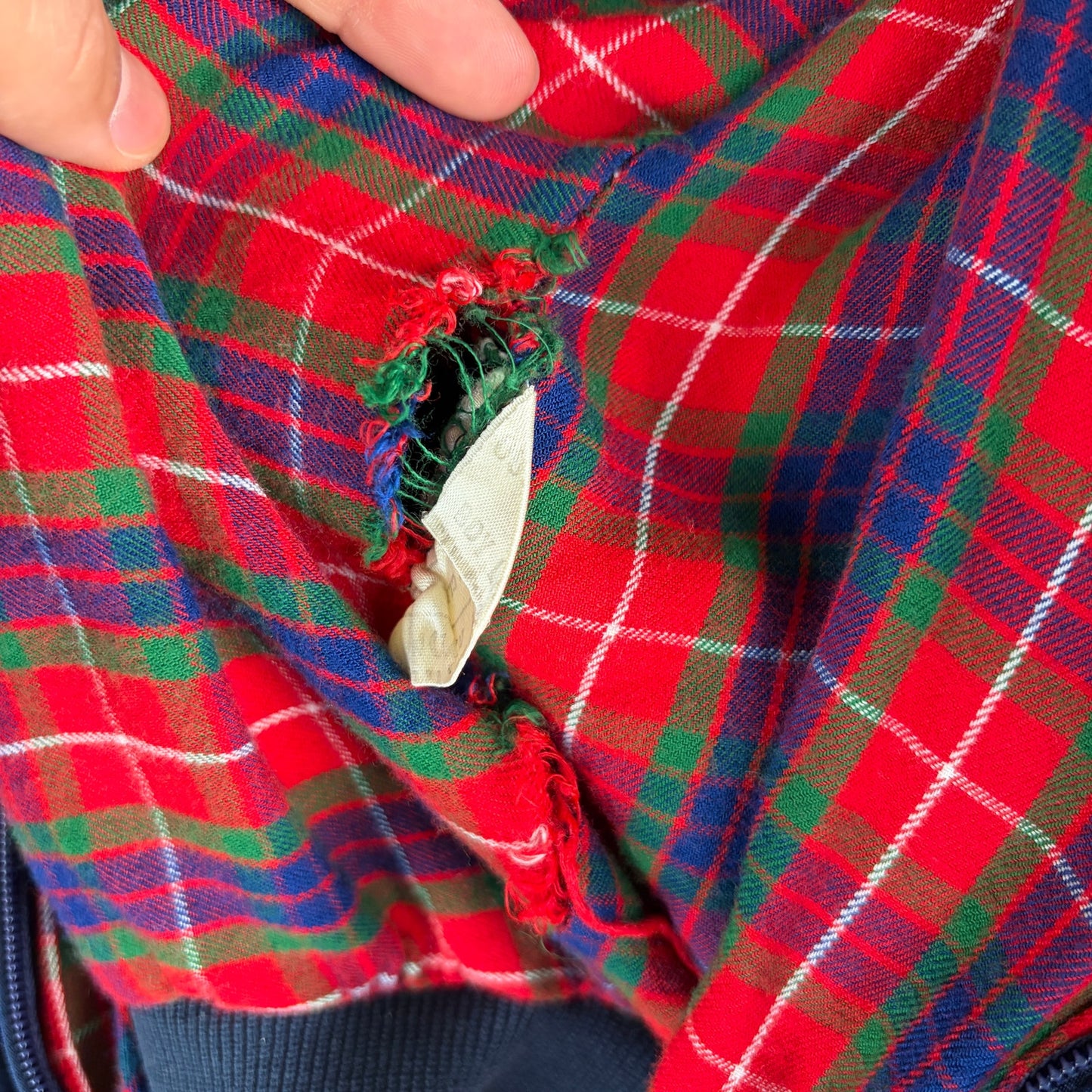 Vintage Baracuta G9 Harrington Bomber Tartan Lined Mens Small Jacket