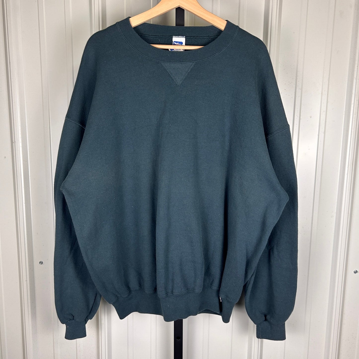 Russell Athletic Made In USA 90s Pine Green XXL Essential Crewneck