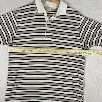 Vintage Neiman Marcus Striped Polo Golf Large Shirt