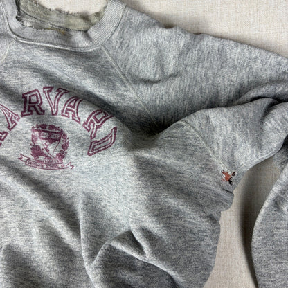 Vintage Champion Harvard University Distressed Thin XL 80s Sweatshirt