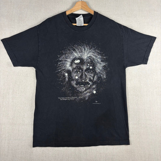 Vintage Albert Einstein Galaxy Glow In The Dark Shirt Large