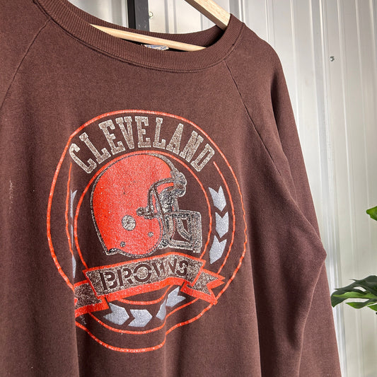 Cleveland Browns 1980s XL Champion NFL Made in USA Crewneck