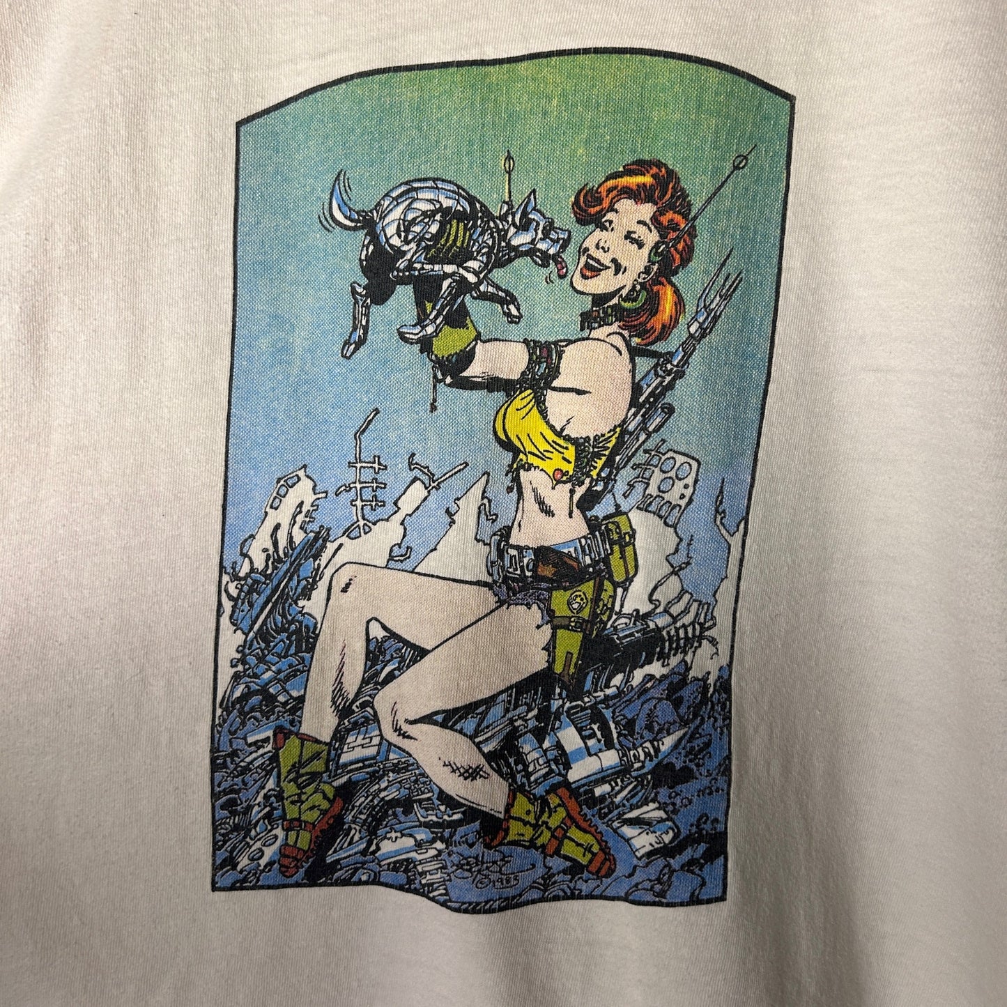 RARE Moebius Graphitti Comics DC 80s Jean Giraud Single Stitch Shirt Large