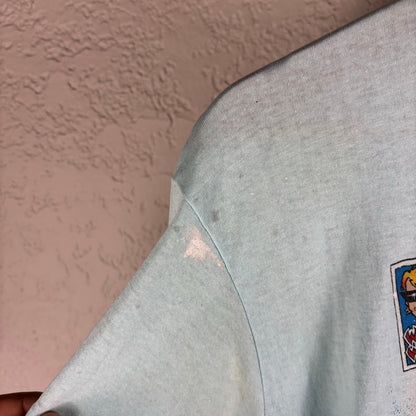 Vintage 80s Amazing Surf Comics Wave Warrior Small Tee