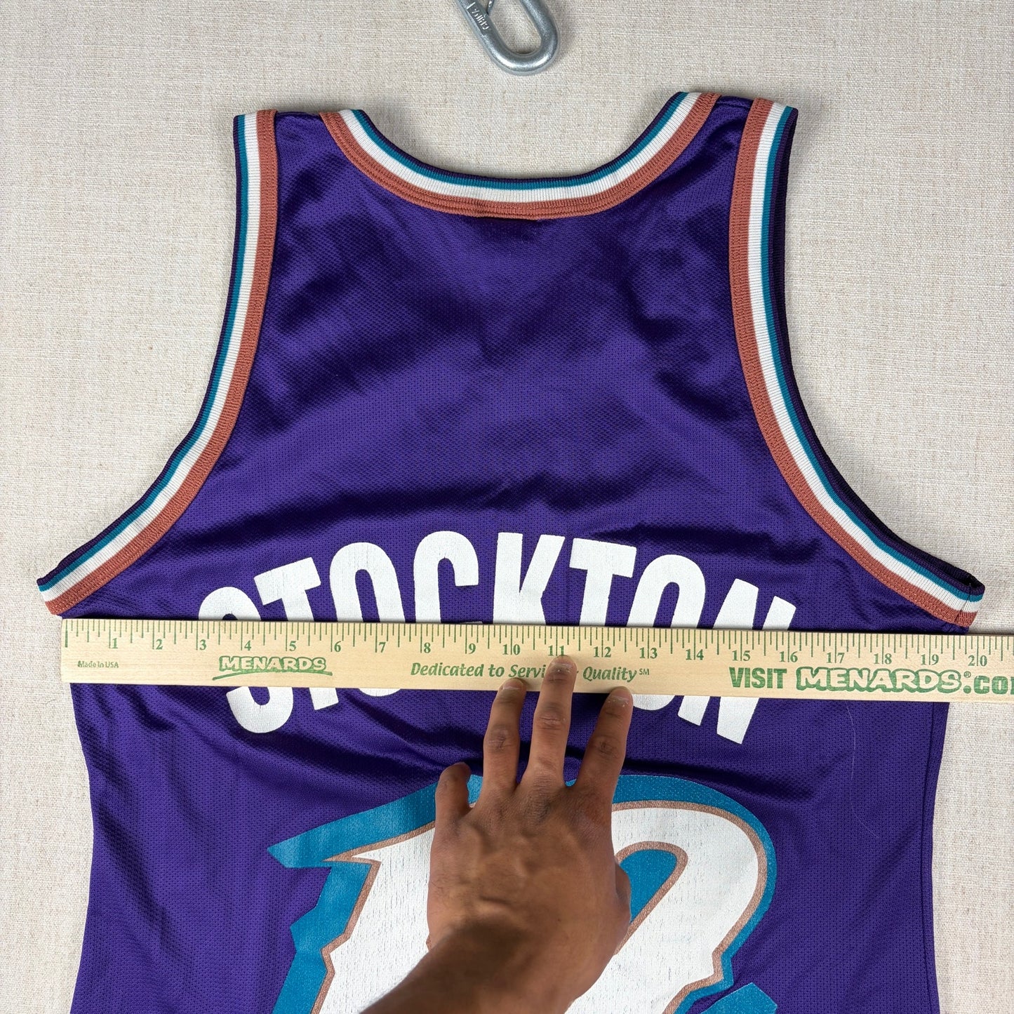 John Stockton Vintage Utah Jazz Champion 90s Size 40 Jersey