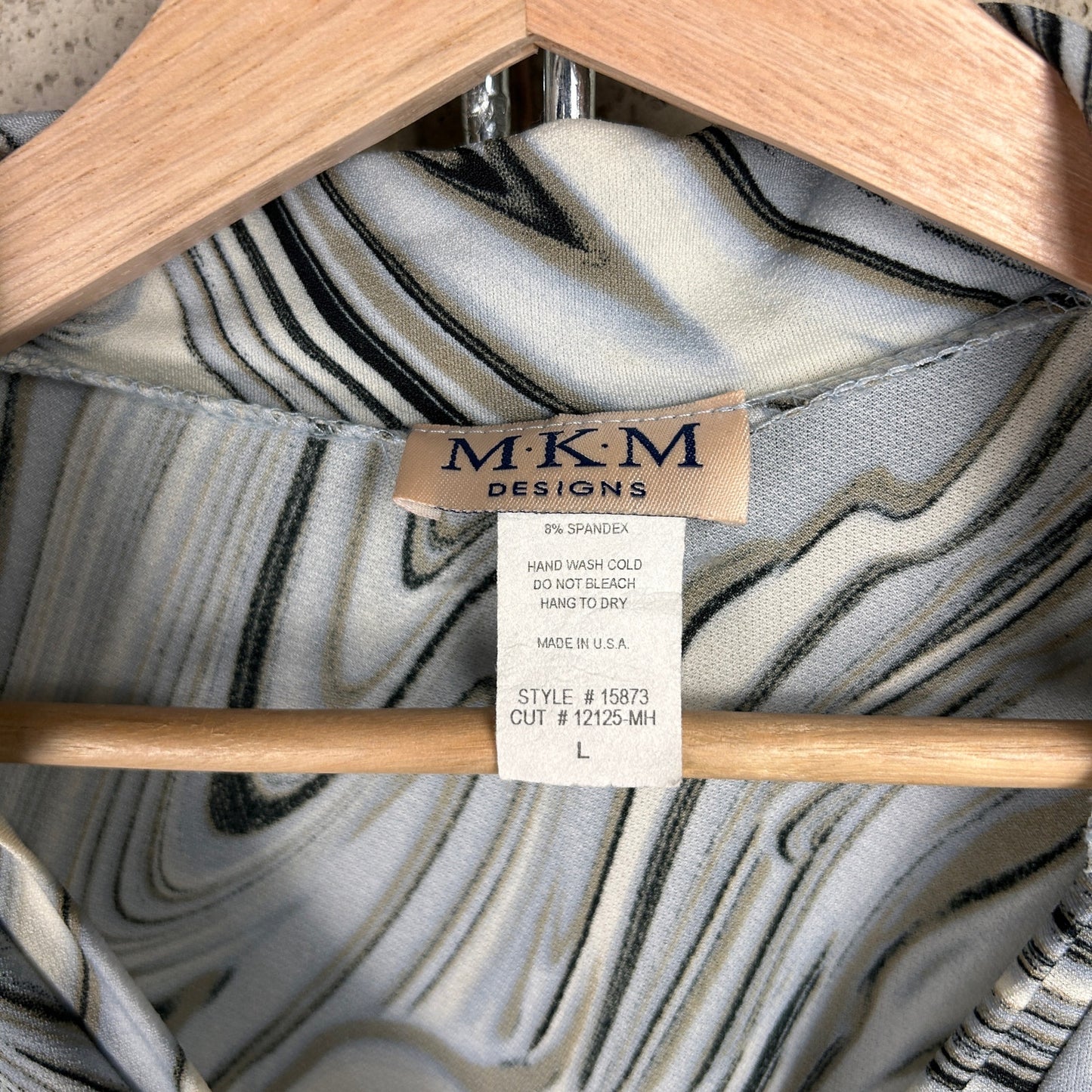 Hippie Style Psychedelic V Neck Womens Large 70s/80s MKM Blouse