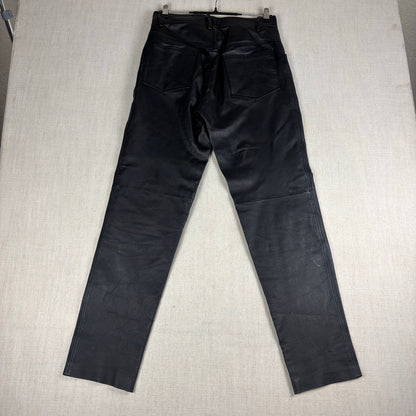 Vintage Leather Pants Intro Sz 30 Lined Biker Black