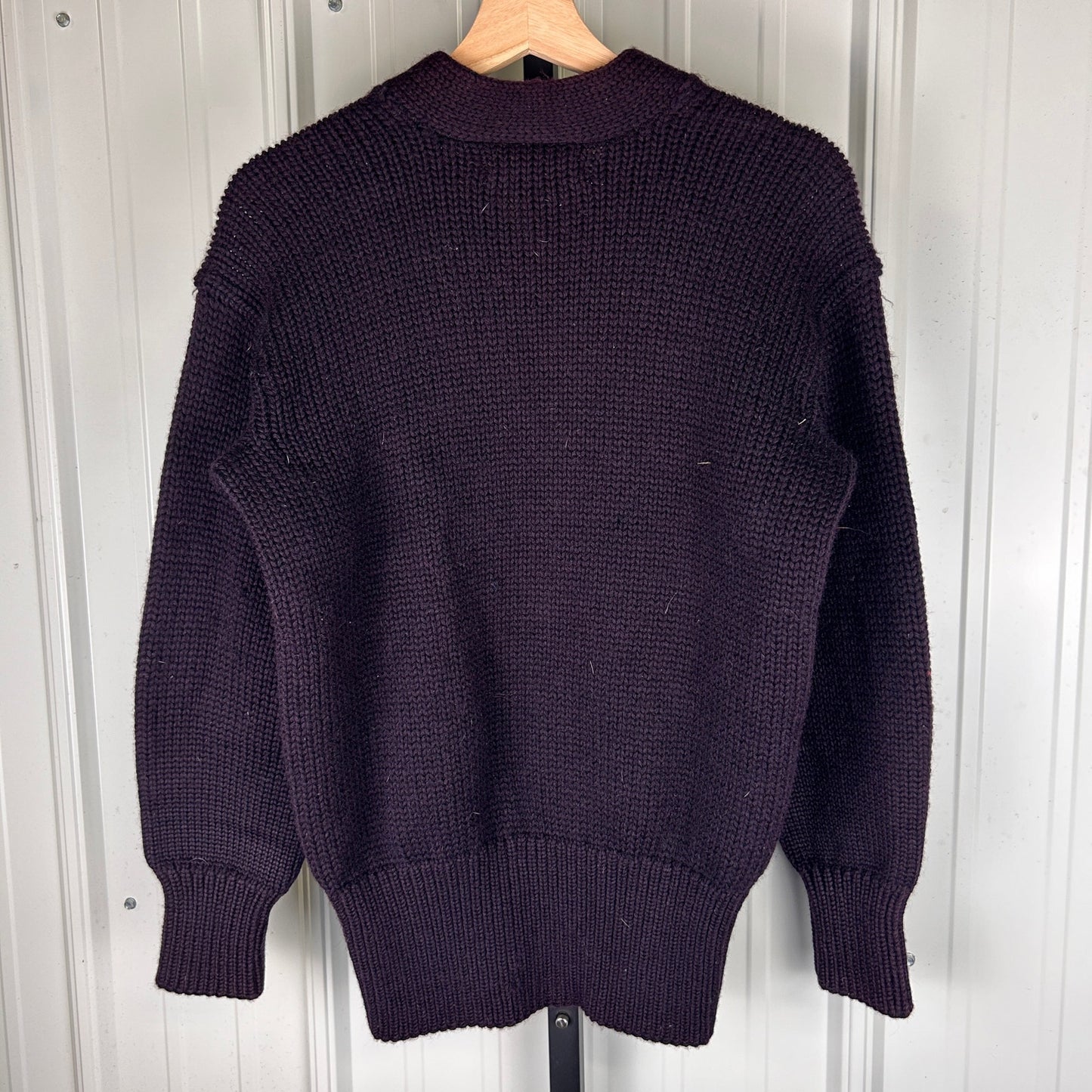 True Vintage Emerson College Lions Varsity 1950s Letter "E" V Neck Knit Sweater