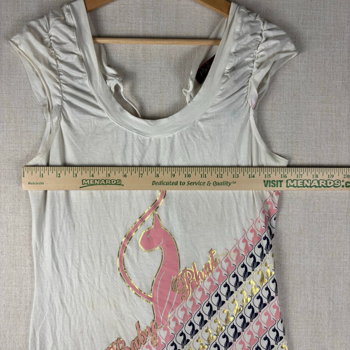 Baby Phat Y2K Cat Logo Sleeveless Back Lace XL Top