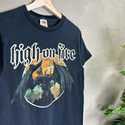 High On Fire Blessed Black Wings Death Metal Black Metal Small 2000s Band Tee