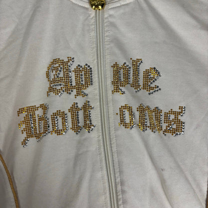 Y2K Apple Bottoms Rhinestone Tracksuit Top Belt Detail XL
