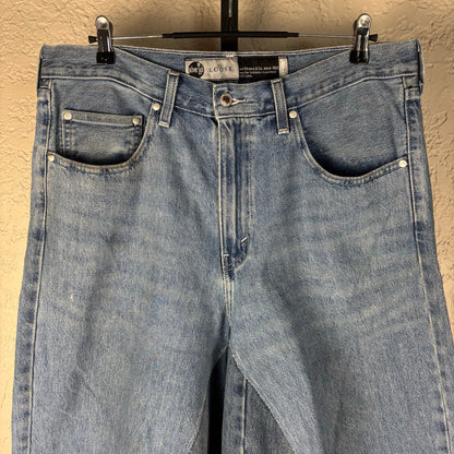 Vintage Levis Silvertab Loose Custom Wide Leg Baggy Two Tone Sz 35 Denim Jeans