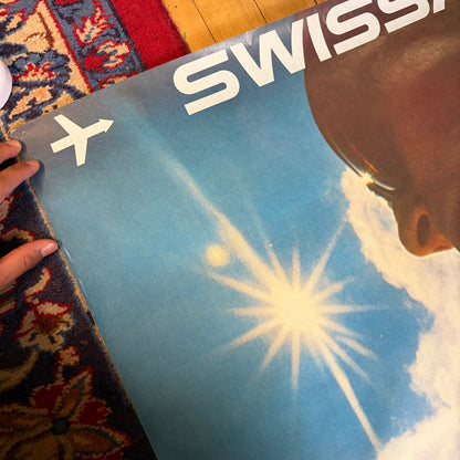 1969 Swissair World's Greatest Ski Lift Airline Vintage Poster
