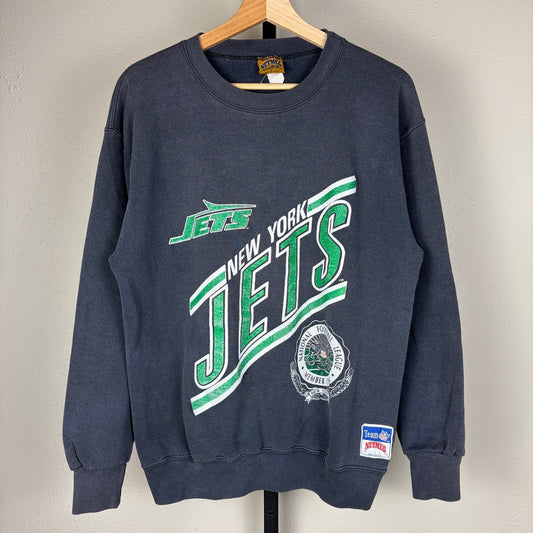 Vintage New York Jets Nutmeg NFL Medium Faded Crewneck