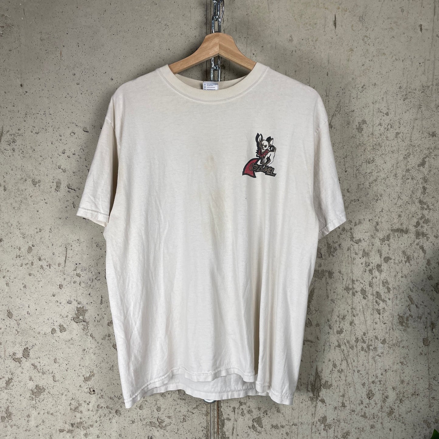 Cozumel Mexico Funny Chihuahua Tourist Large 90s Shirt