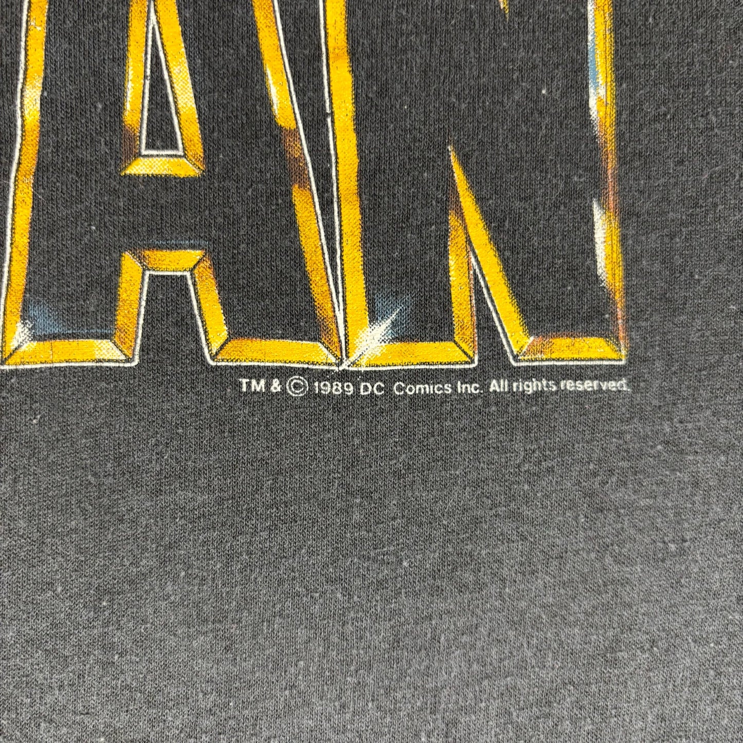 Vintage Batman Movie 1989 Chrome Bat Logo Small Promo Shirt