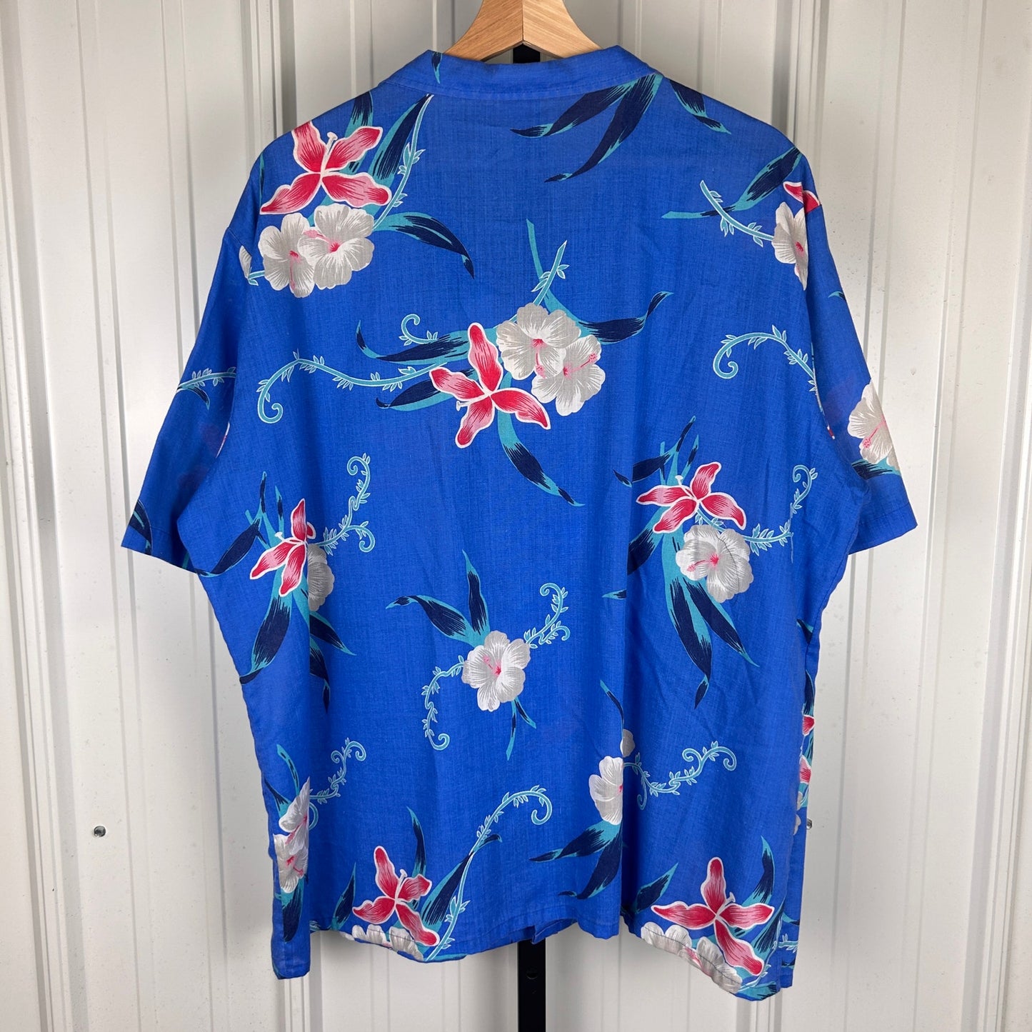 Vintage 90s Designer Collection Made in USA XL Hawaiian Floral Shirt