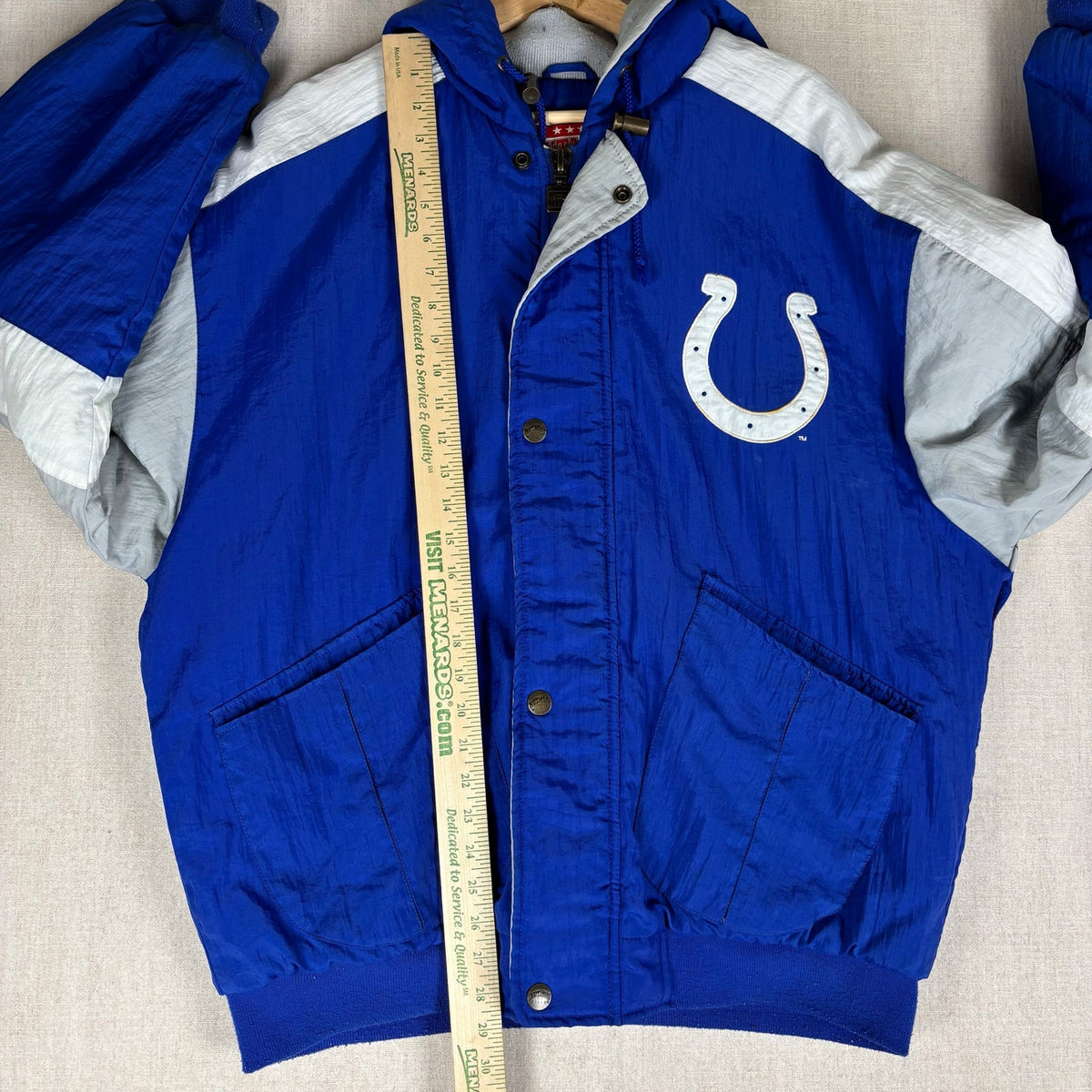 Vintage Indianapolis Colts Nutmeg Classic Puffer Jacket Large