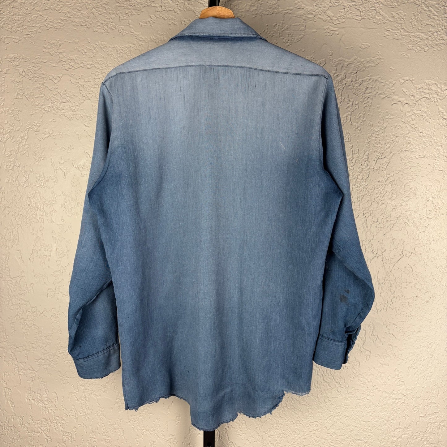 Dickies Crazy Unique Sun Faded Distressed Medium Workwear Button Up