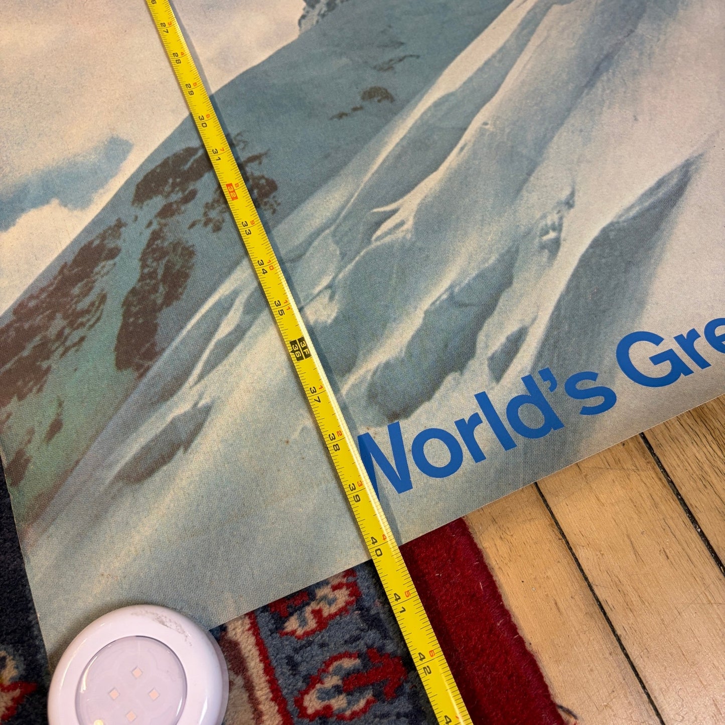 Swissair World's Greatest Ski Lift 1969 Airline Vintage Poster