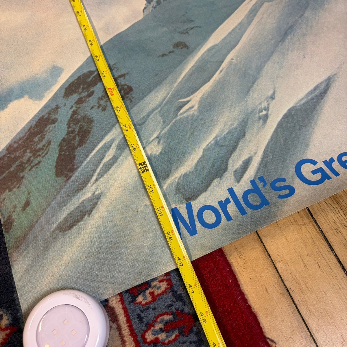 1969 Swissair World's Greatest Ski Lift Airline Vintage Poster